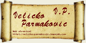 Veličko Parmaković vizit kartica
